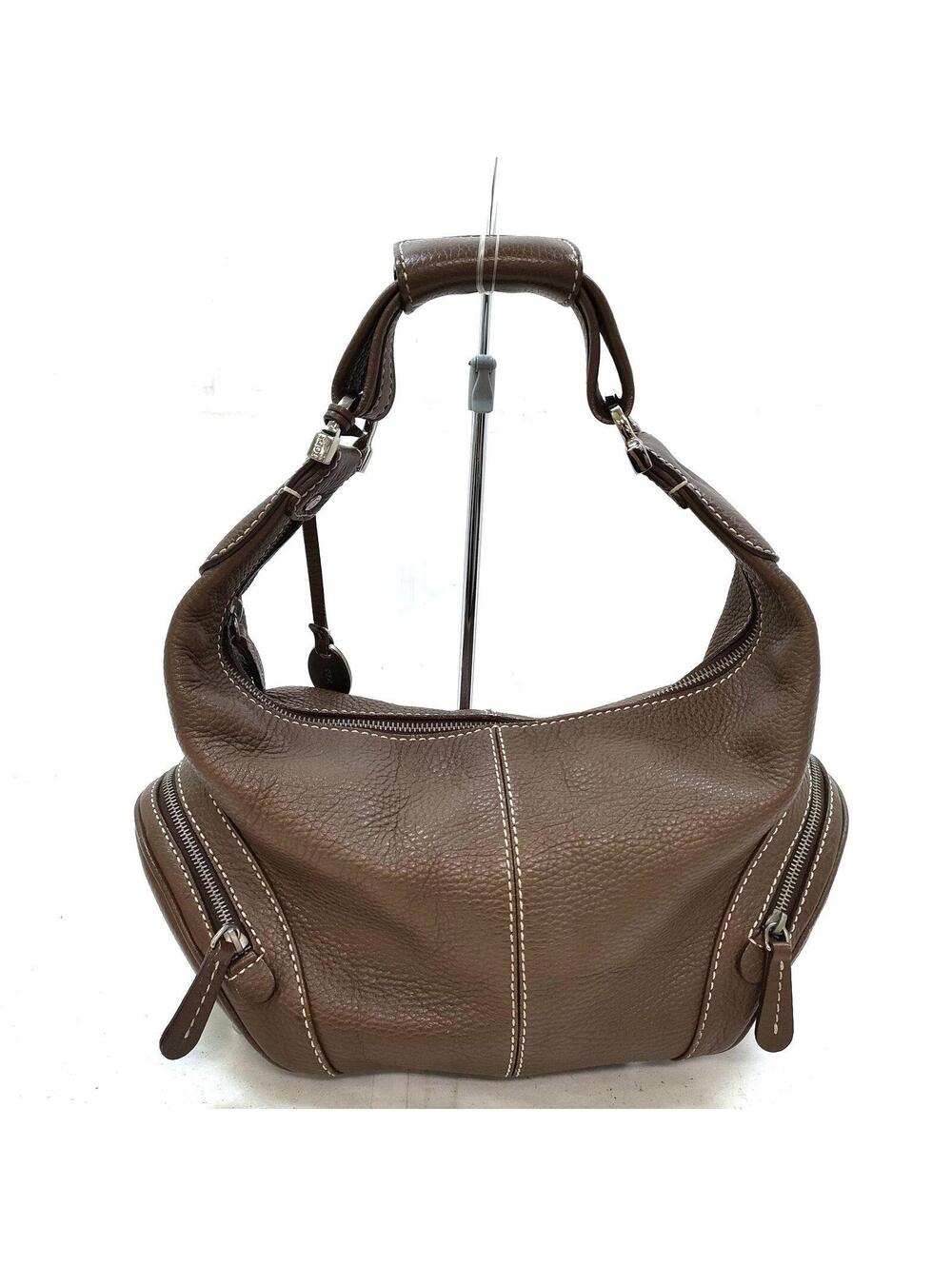 Tods Hand Bag Brown Leather 4003246